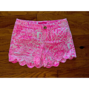 Lilly Pulitzer Buttercup Shorts Cheeky Melons Rule Breaker Pink Women's 0